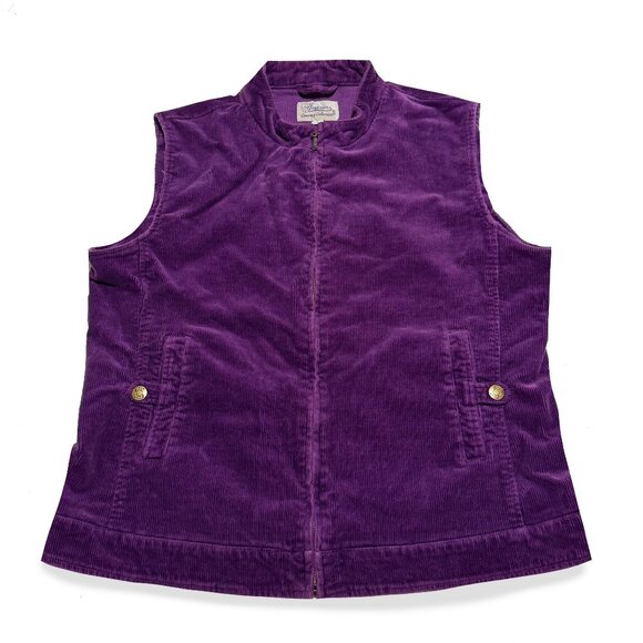 Vintage Tradition Country Collection, Corduroy Purple Vest - Picture 1 of 7